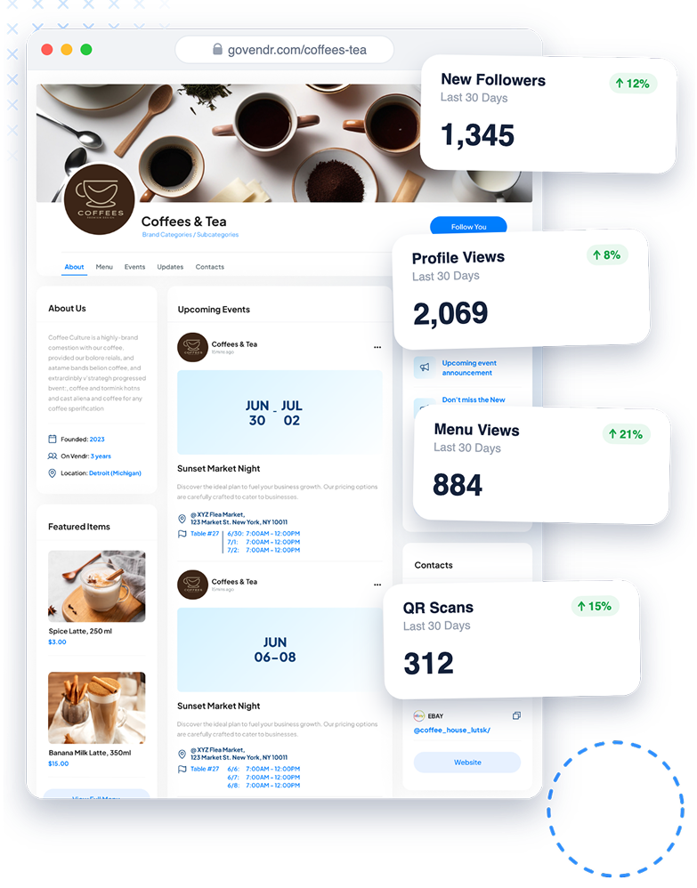 Vendr public page preview